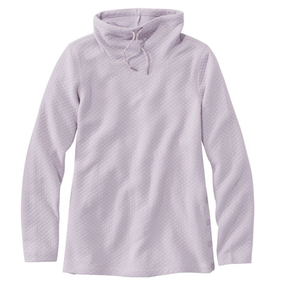 L.L.Bean Women's SoftLight Quilted Top, Funnelneck Pullover